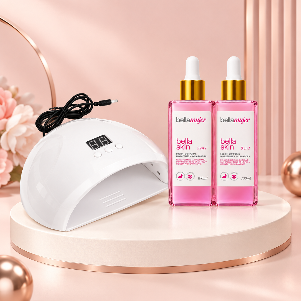 Pack Manicura en casa con lámpara LED secador de uñas y dos Bella Skin 3 en 1
