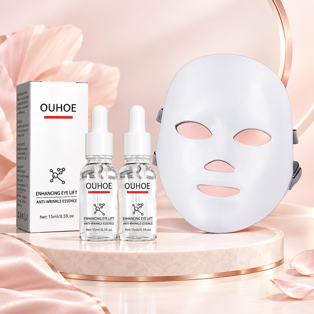 Pack Ritual LED nocturno con mascarilla LED y dos sérums para ojeras