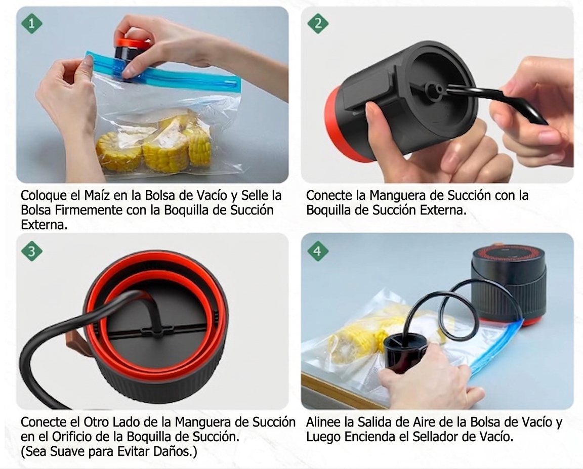 VacuPro™ sellado automático para frutas y ensaladas