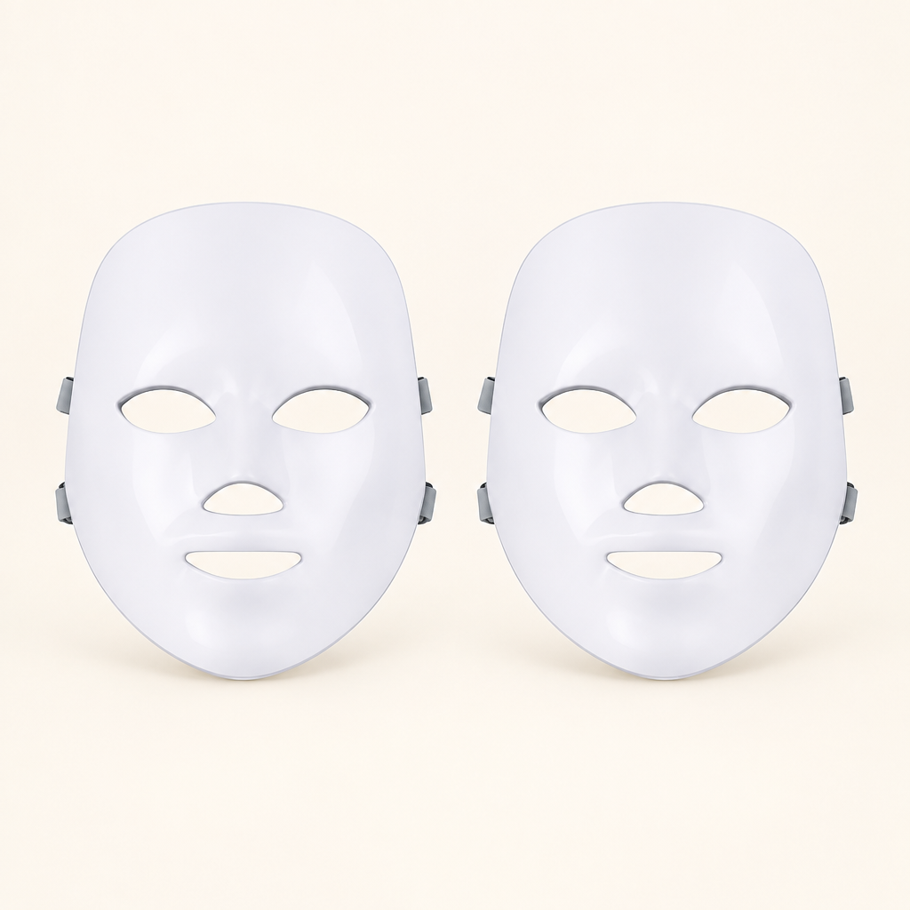 Propuesta de imagen para el pack de dos mascarillas LED inalámbricas